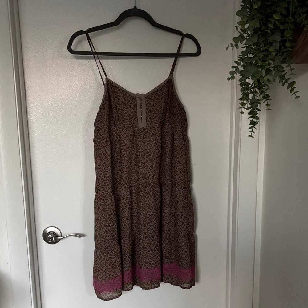 Mossimo Supply Co. Brown and Pink Mini Dress